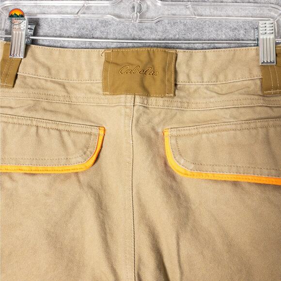 Cabela's Hunting Pants Brown Upland Brush Double Knee Suspender Men's 20/20 - Picture 12 of 14